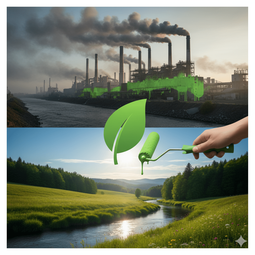 다양한 친환경 관련 아이콘들이 녹색 배경 위에 그려져 있는 모습