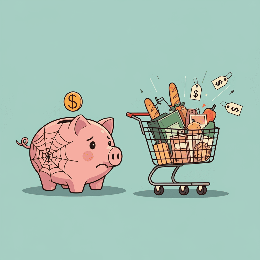 경기 침체와 물가 상승이 동시에 발생하는 스태그플레이션의 개념을 설명하는 이미지