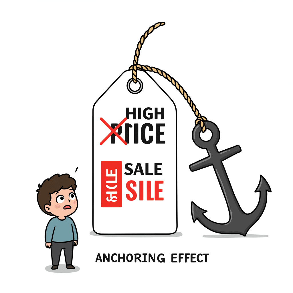 100만 원짜리 가방이 50만 원으로 보이는 3가지 마법, 앵커링 효과