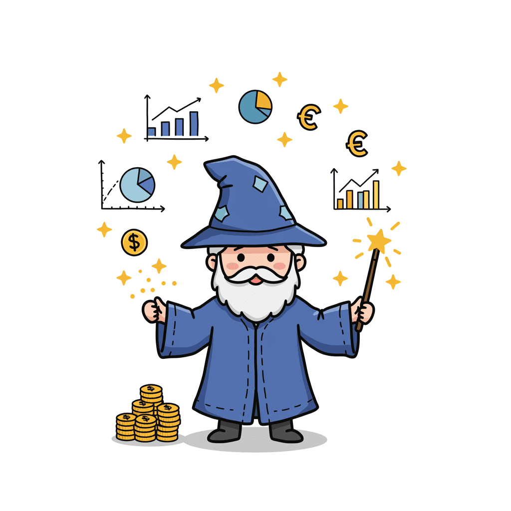 헤지펀드의 복잡하고 다양한 투자 전략을 상징적으로 보여주는 일러스트